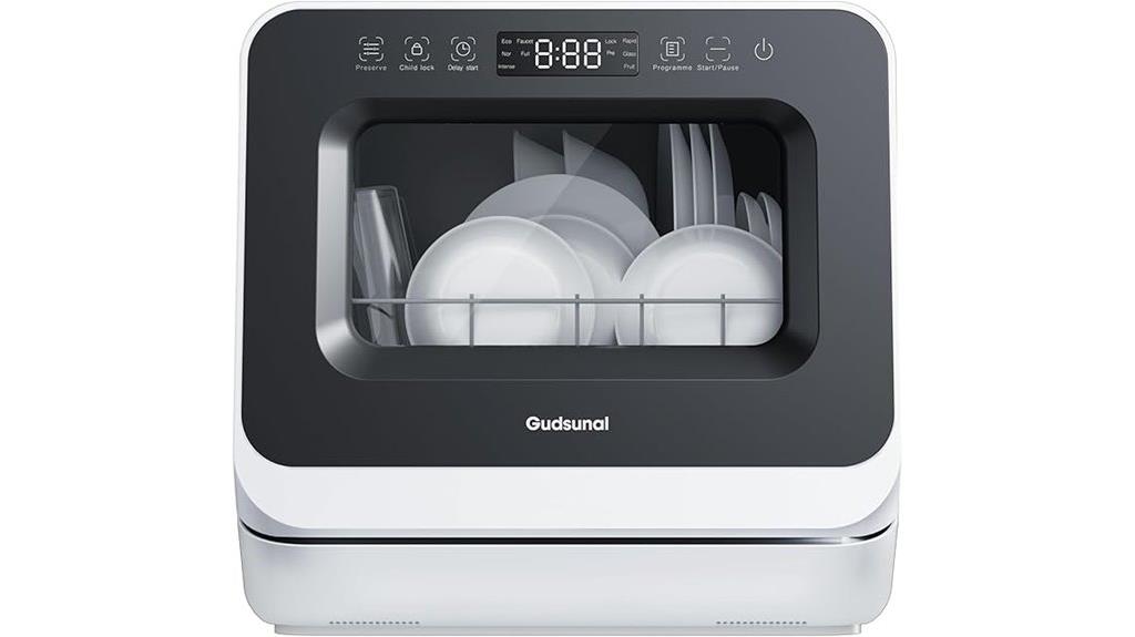 compact portable multi program dishwasher