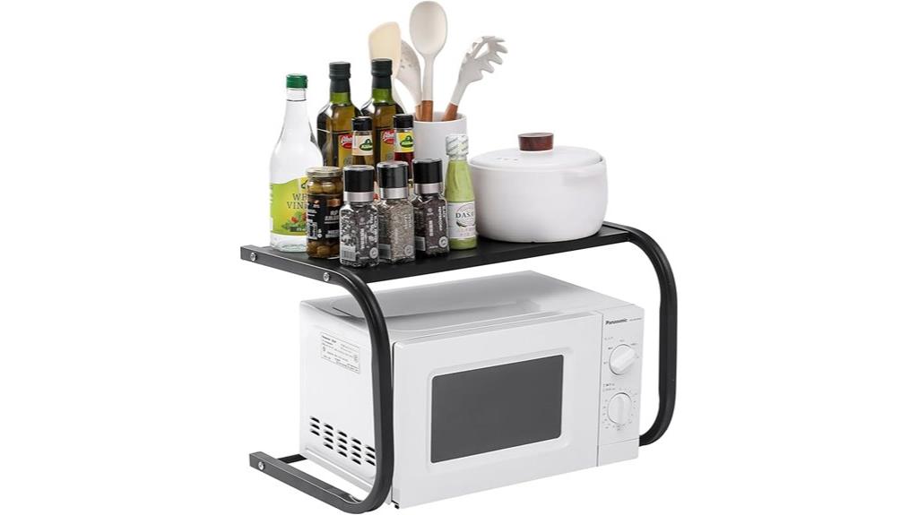 countertop 2 tier microwave organizer