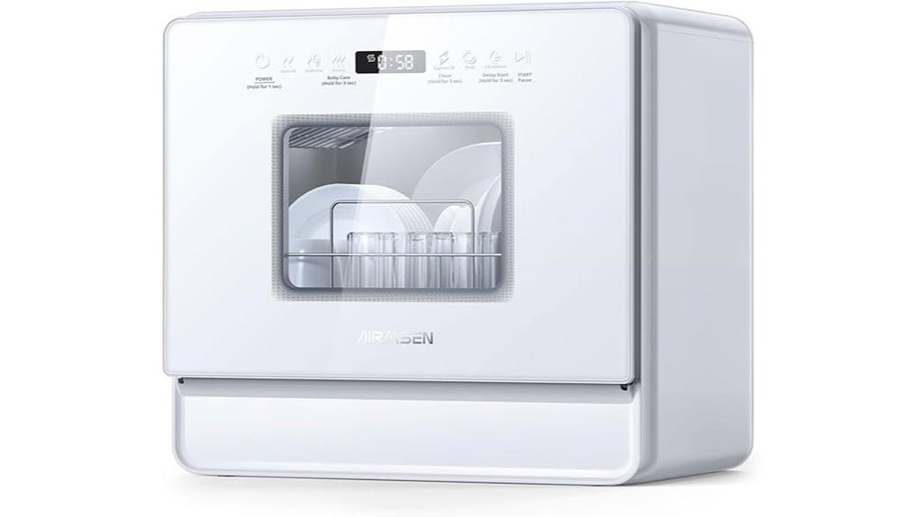 countertop dishwasher with rack