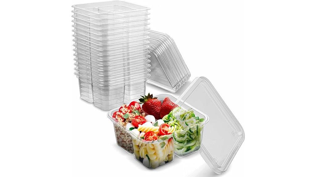disposable 4 compartment bento