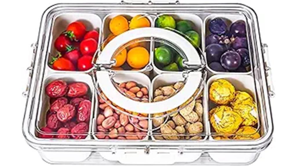 divided tray with lid