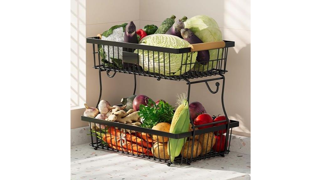 double tier fruit basket