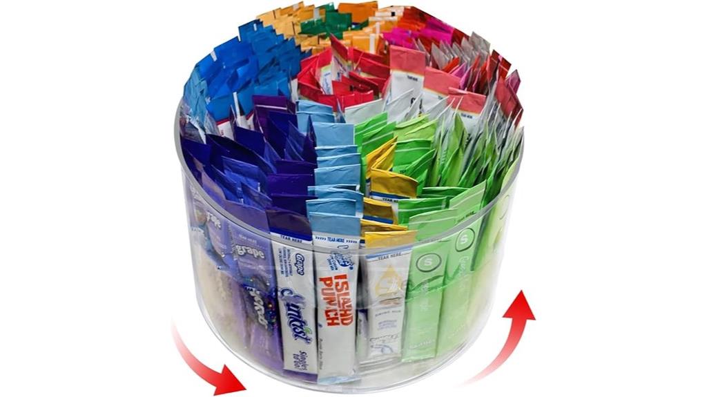 drink packet storage organizer