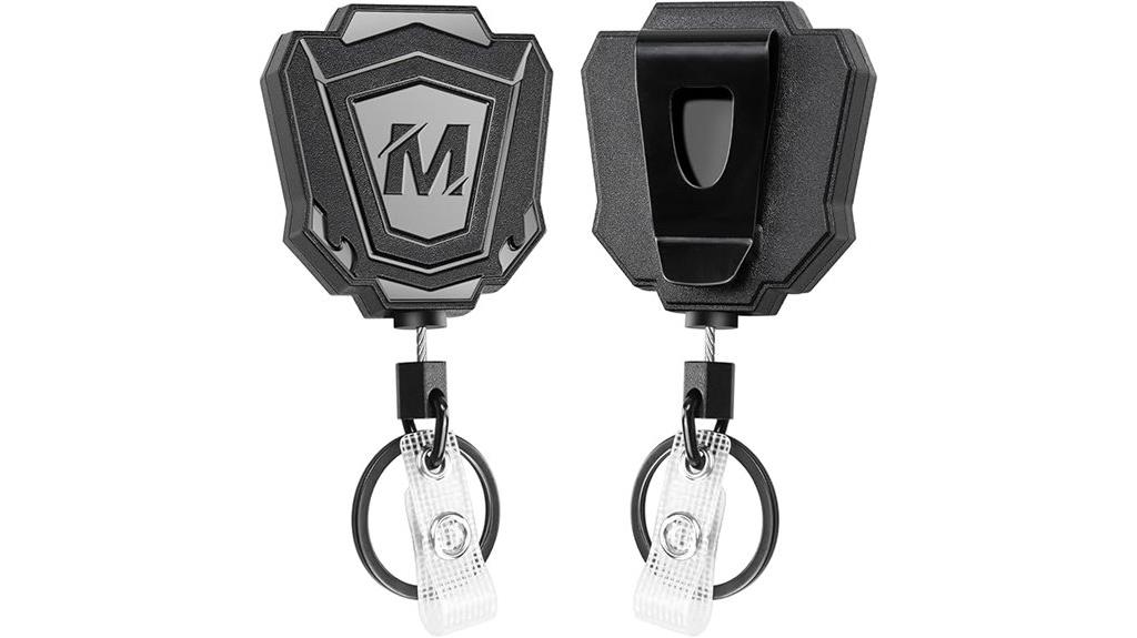 dual retractable keychains bundle