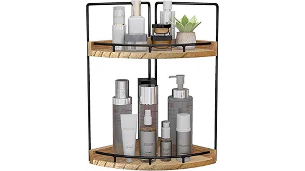 dual tier bathroom countertop organizer