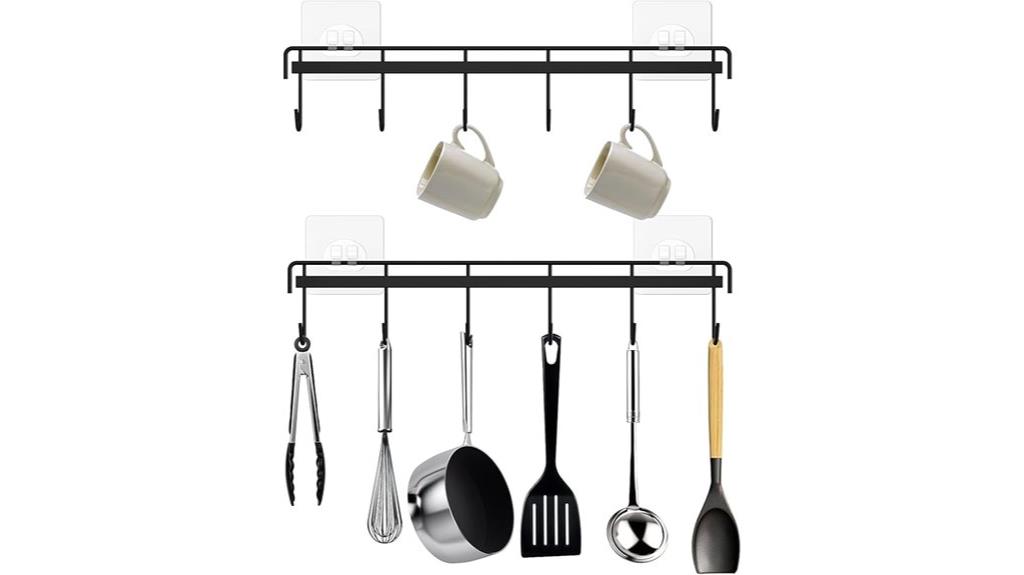 dual wall mounted utensil racks