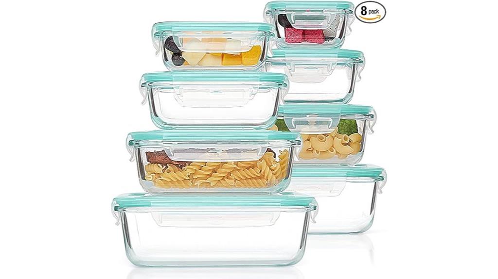 eight pack glass containers