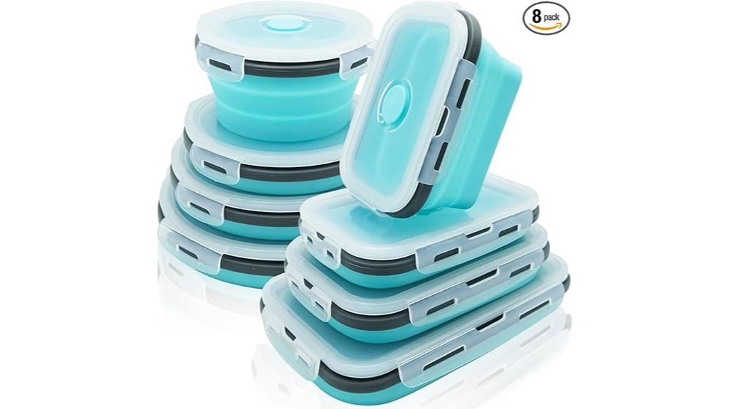 eight pack silicone containers