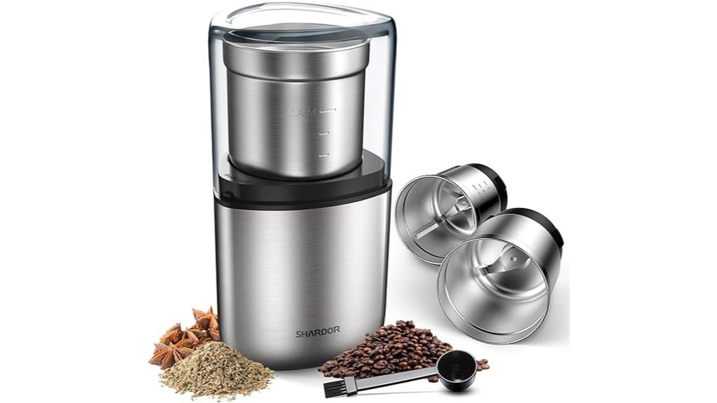 electric coffee grinder with removable bowls