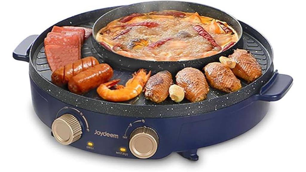 electric grill with hot pot