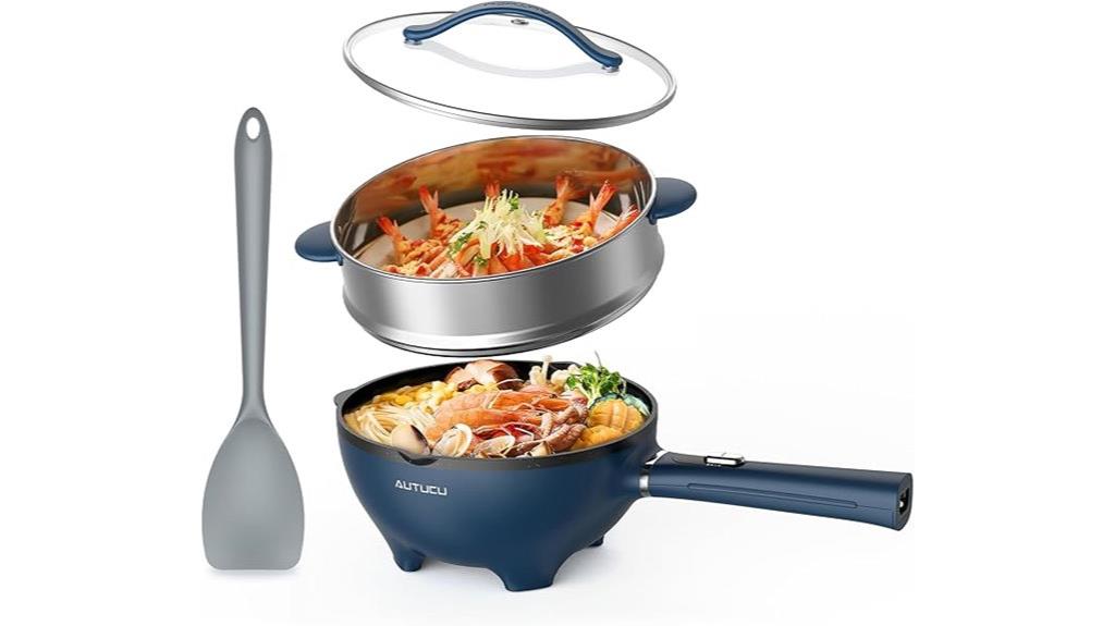 electric hot pot with steamer