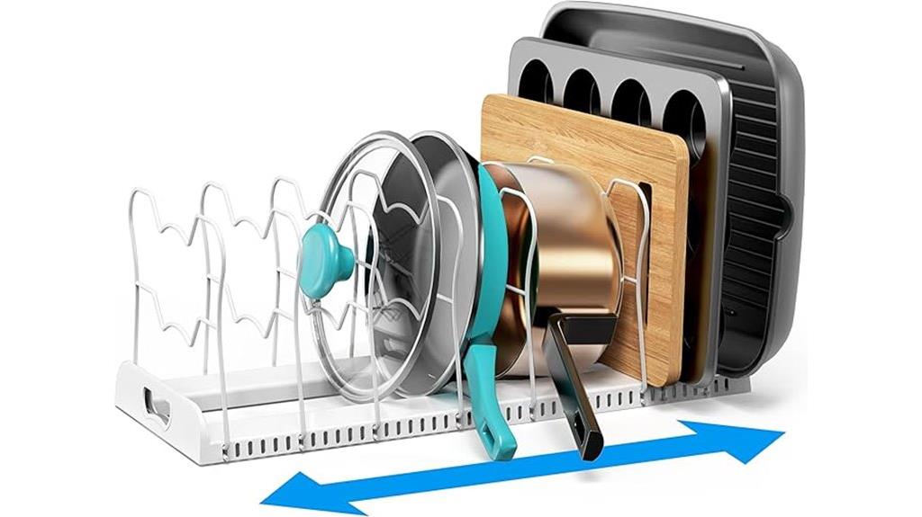 expandable pan organizer rack
