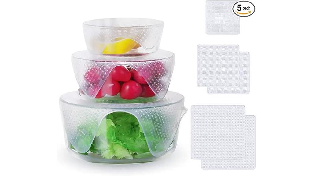 five piece silicone microwave covers