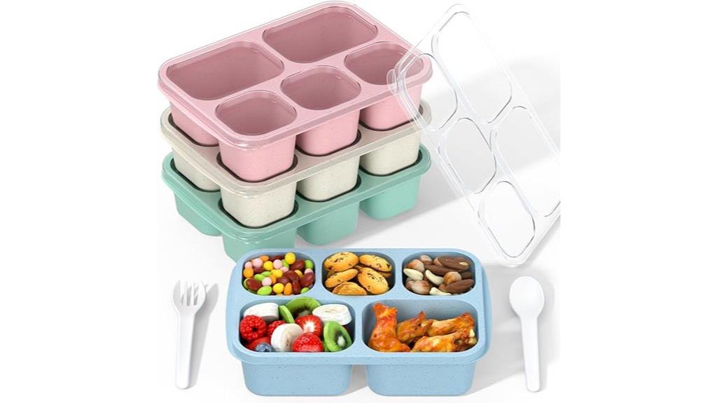 four compartment lunch containers