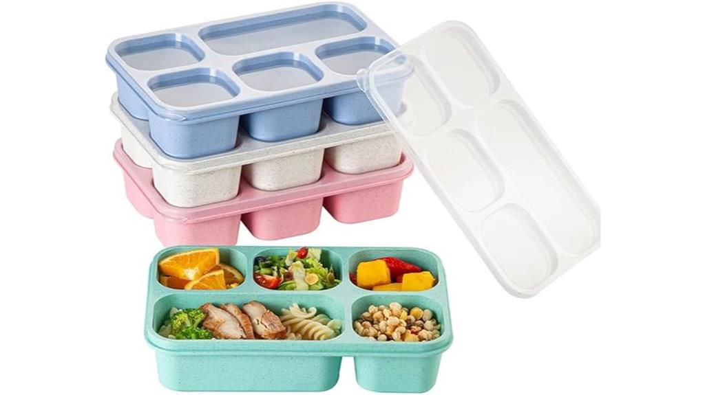 four compartment lunch containers