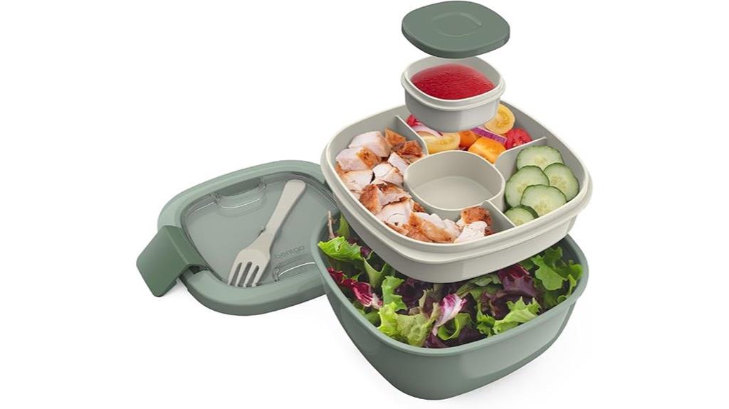 four compartment salad container