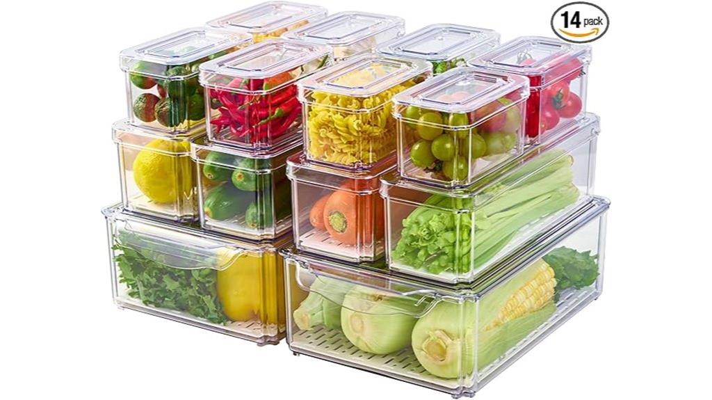 four pack fridge storage bins