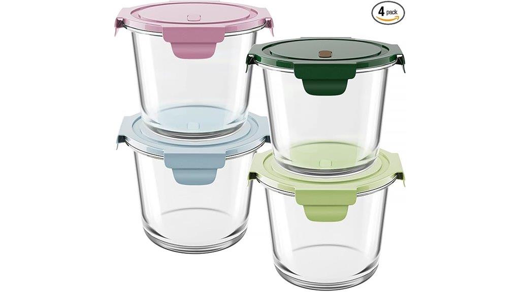 glass containers with lids