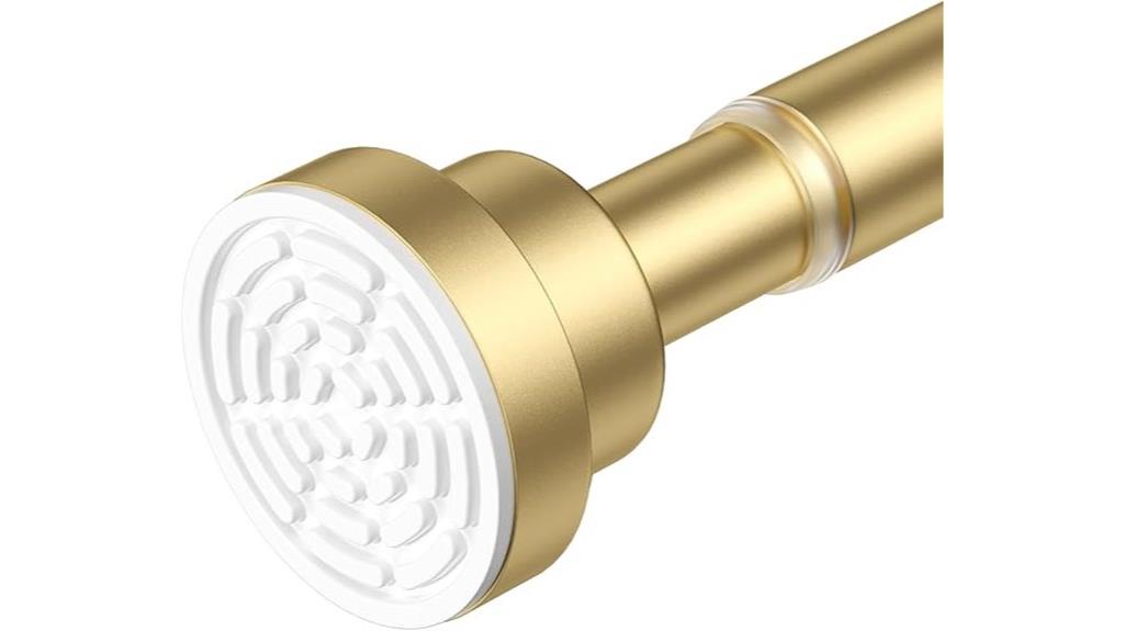 gold tension curtain rod