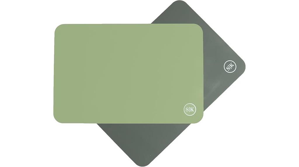 green gray silicone mats