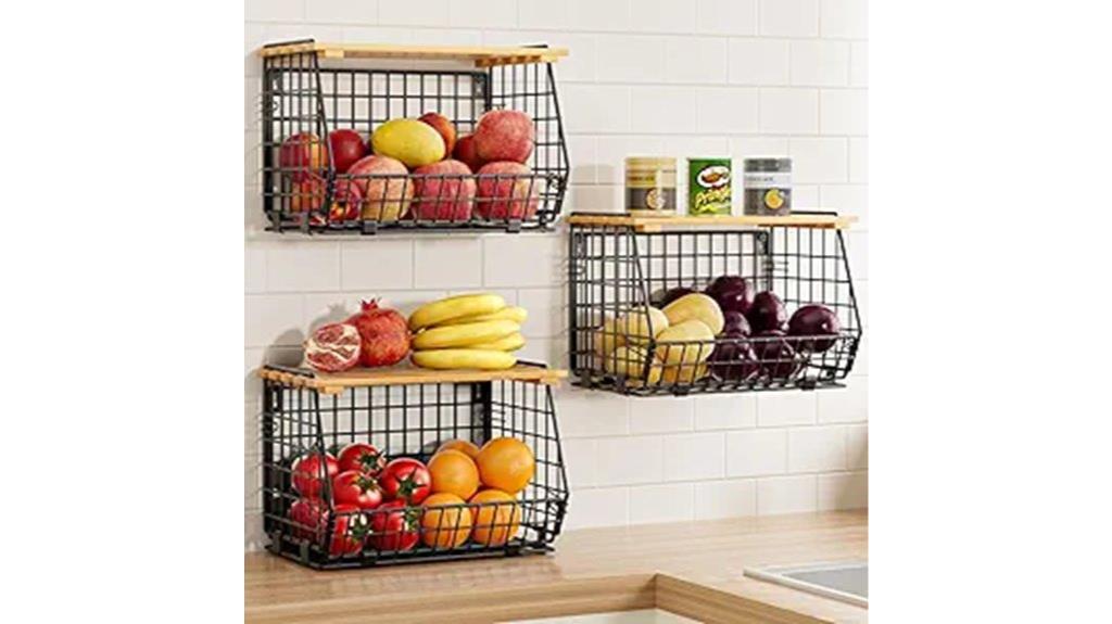 hanging counter vegetable baskets