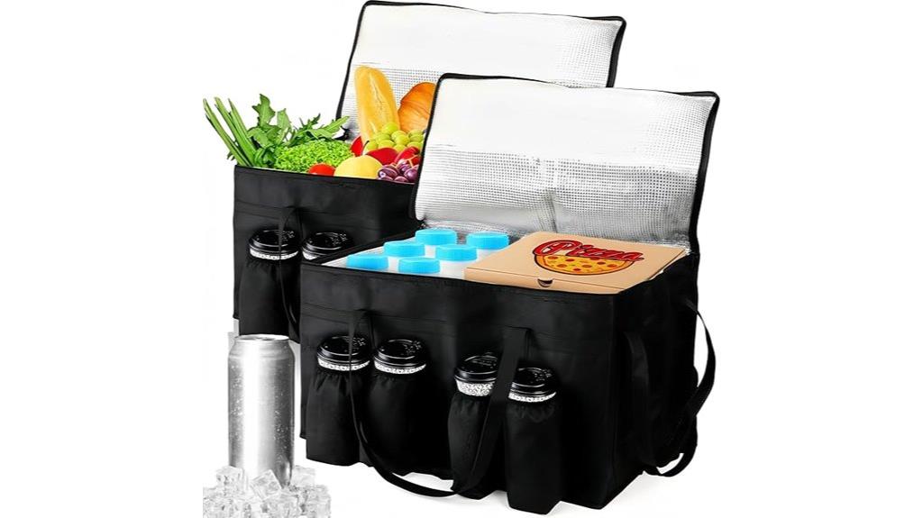 insulated delivery bags set