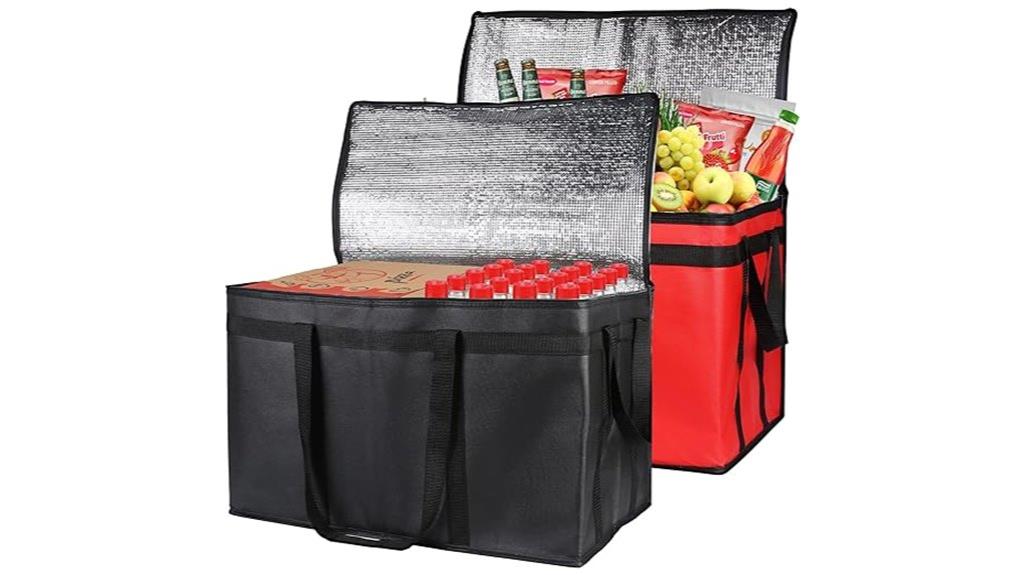 insulated dual delivery bags