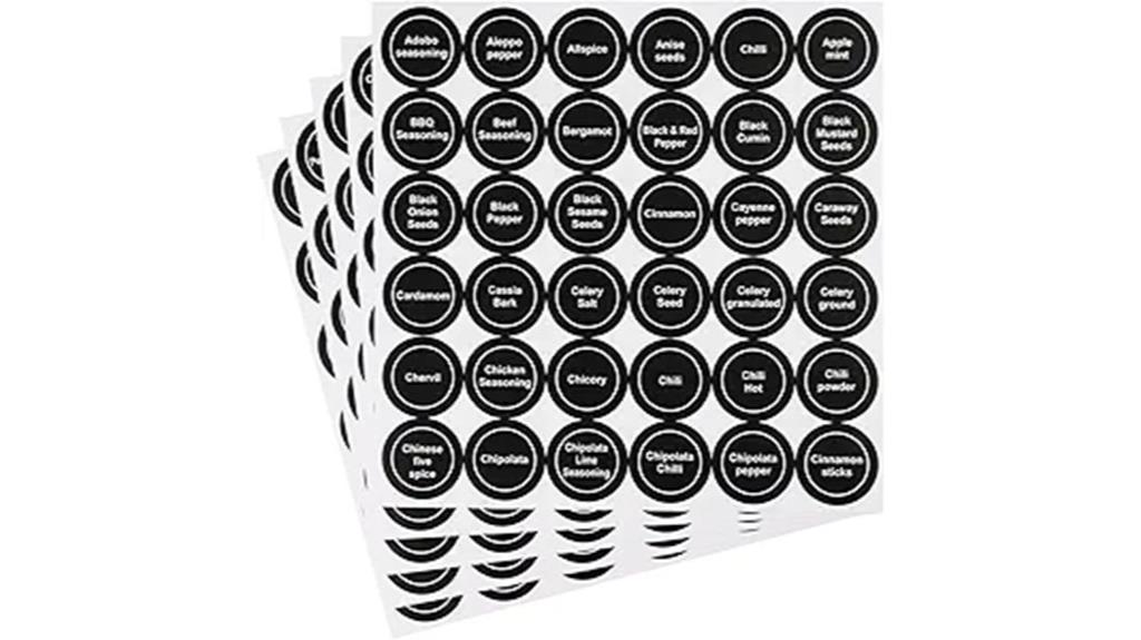 kitchen spice container labels