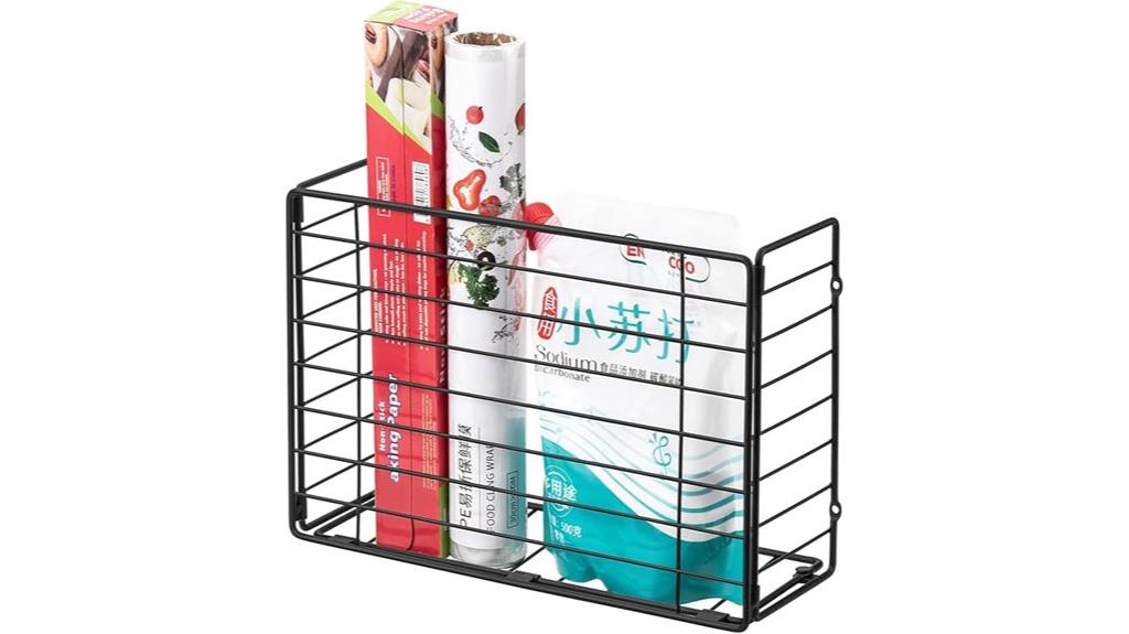 kitchen wrap storage rack