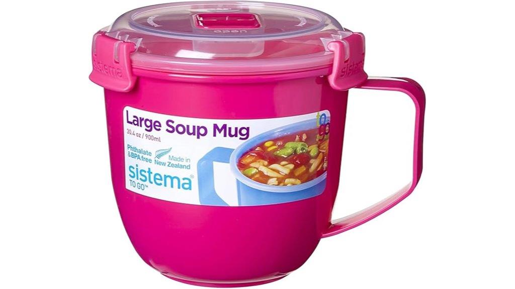 large assorted soup mug