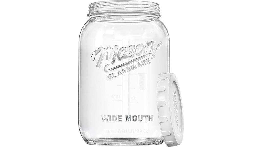 large glass jar with lid
