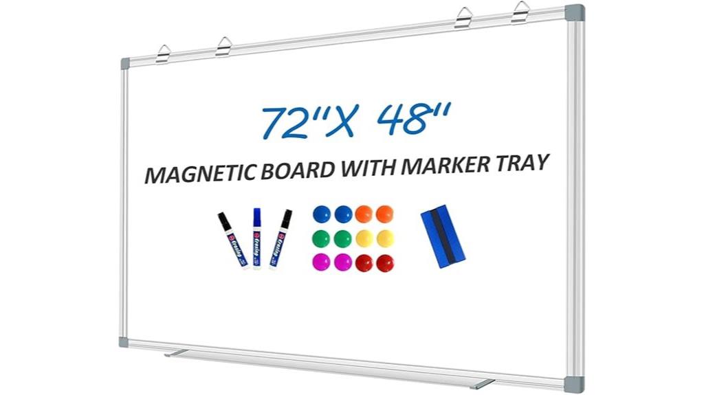 large wall whiteboard with accessories