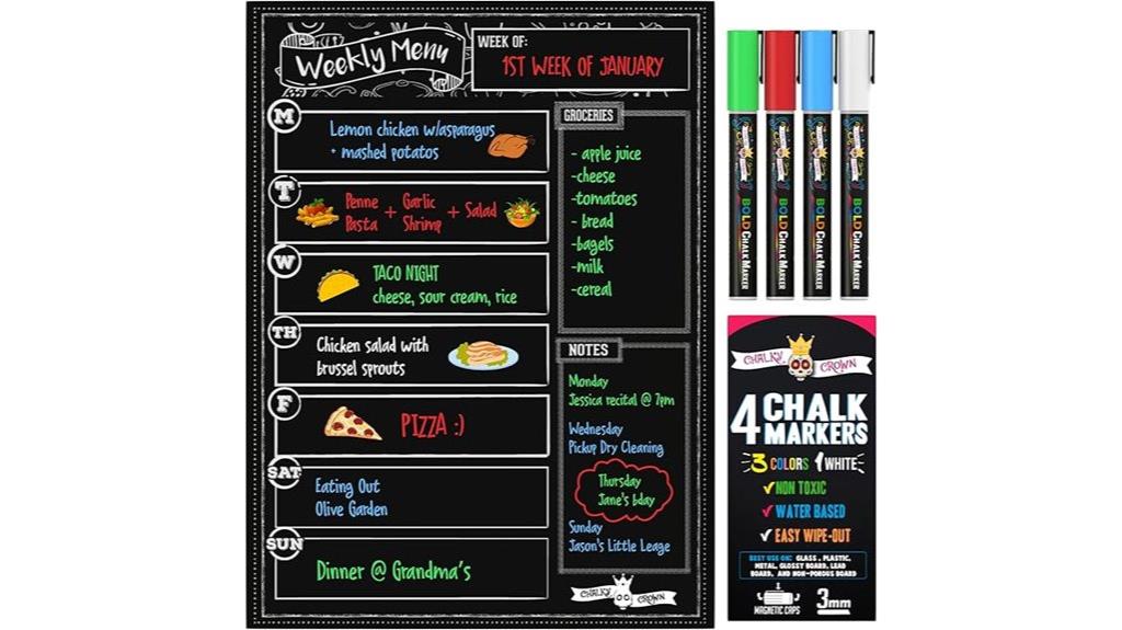 magnetic chalkboard menu board