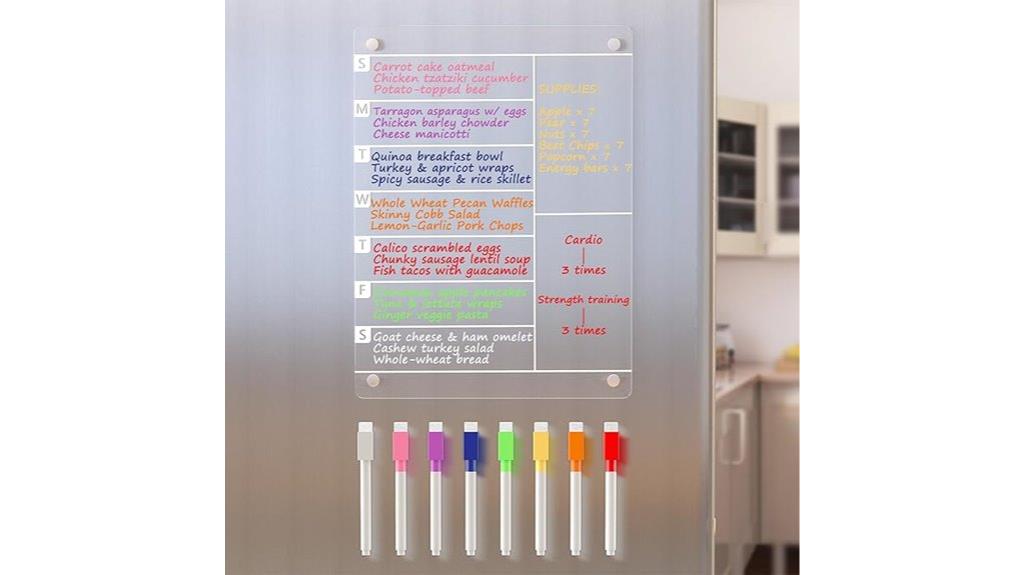 magnetic kitchen meal planner