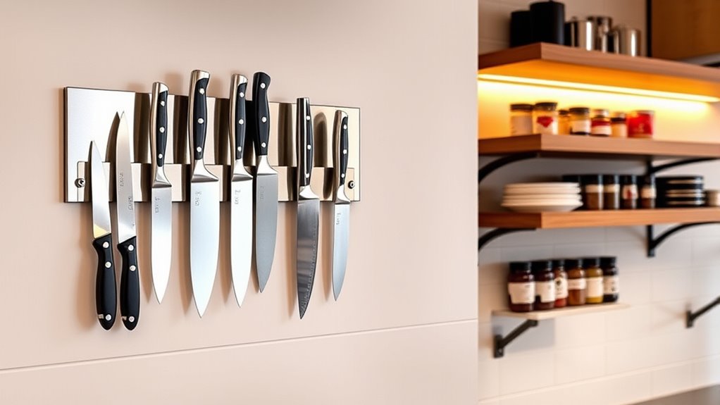 magnetic knife shelf options