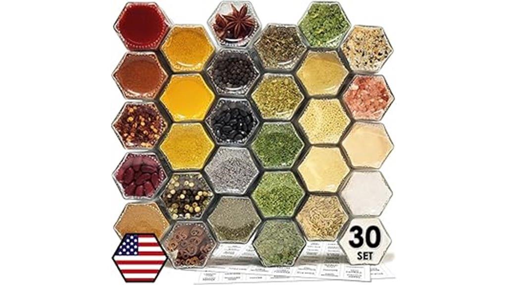 magnetic spice jar set
