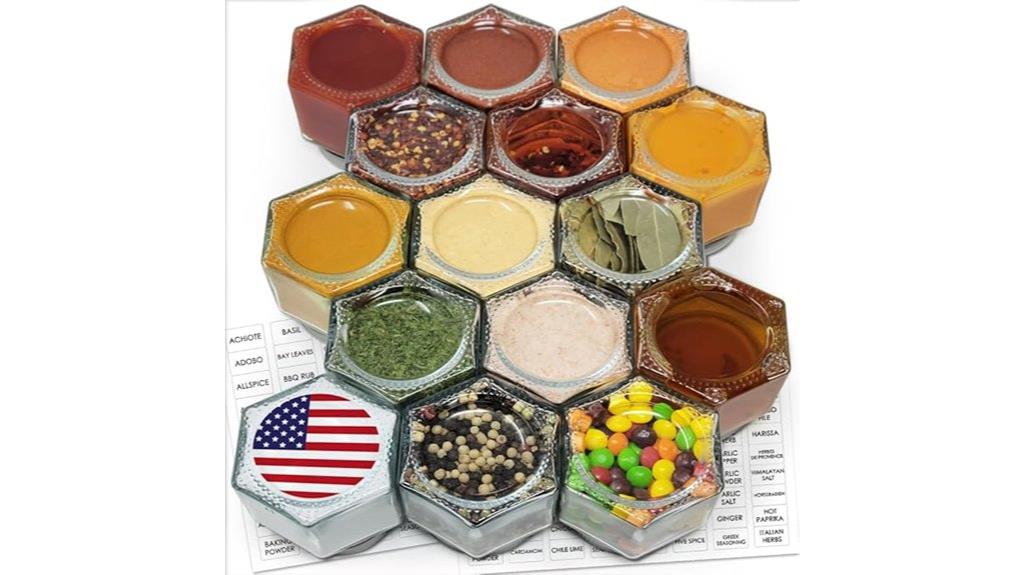 magnetic spice jar set
