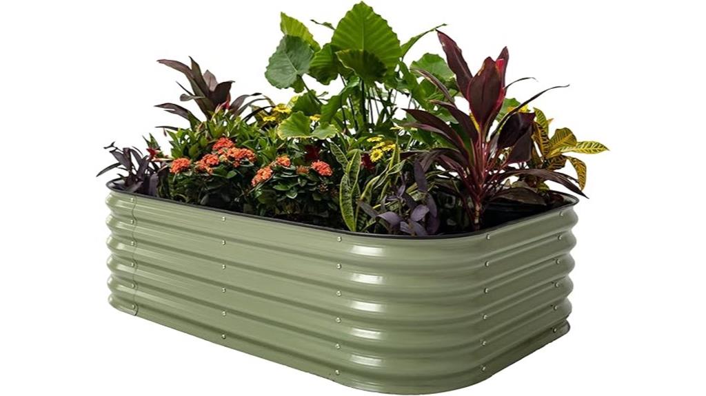 modular 17 inch metal planter