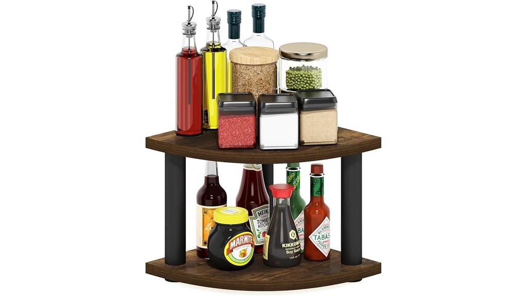 multi tier corner storage shelf