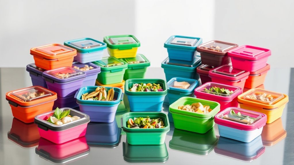 portable collapsible lunch containers