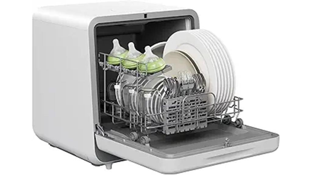 portable countertop dishwasher with seven wash programs