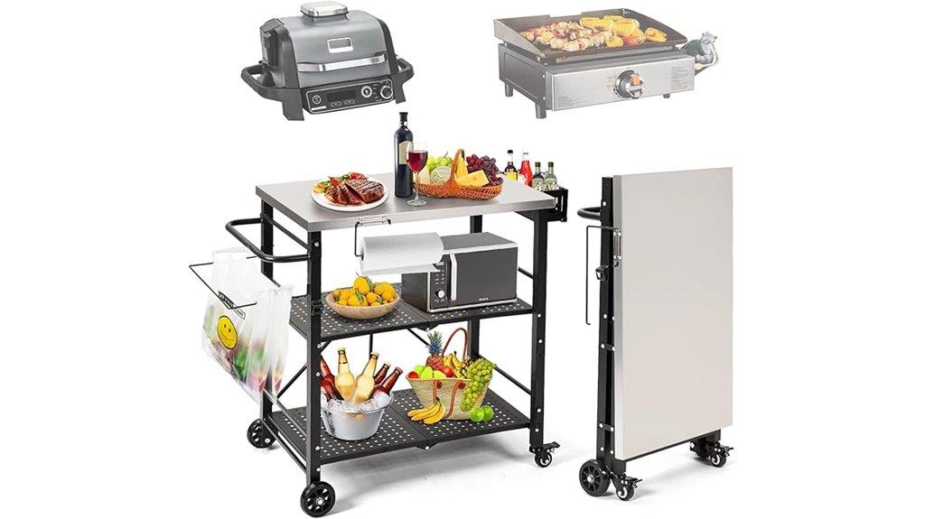 portable stainless steel grill