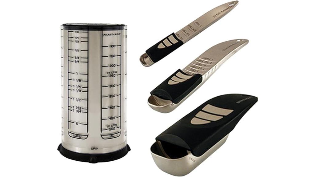 premium stainless steel measuring set