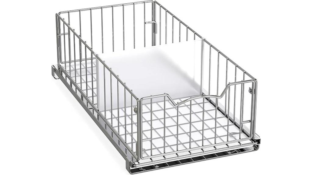 pull out cabinet basket organizer