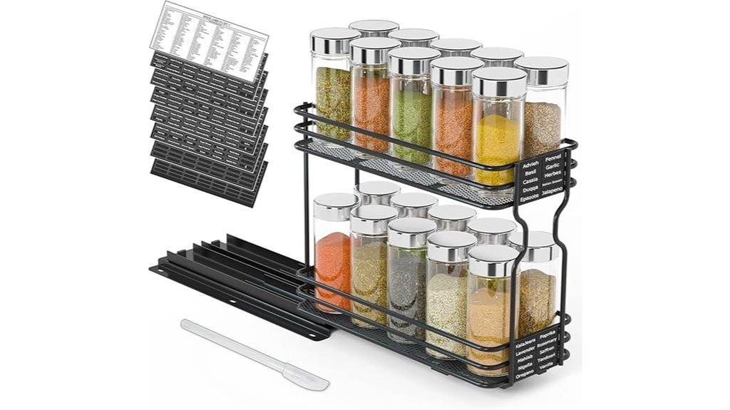 pull out spice rack organizer