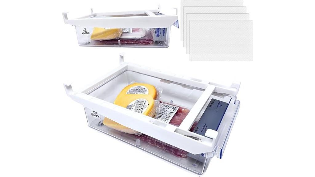 refrigerator drawer with liners