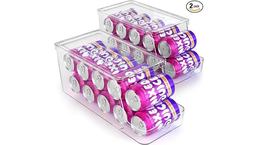 refrigerator soda can holders