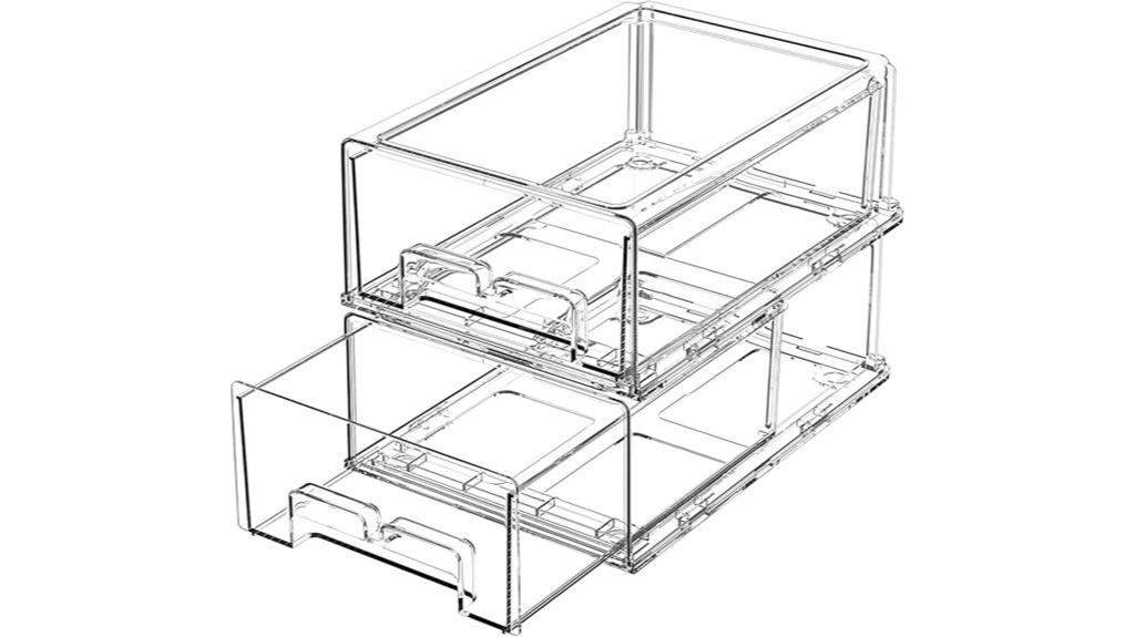 refrigerator stackable storage bins