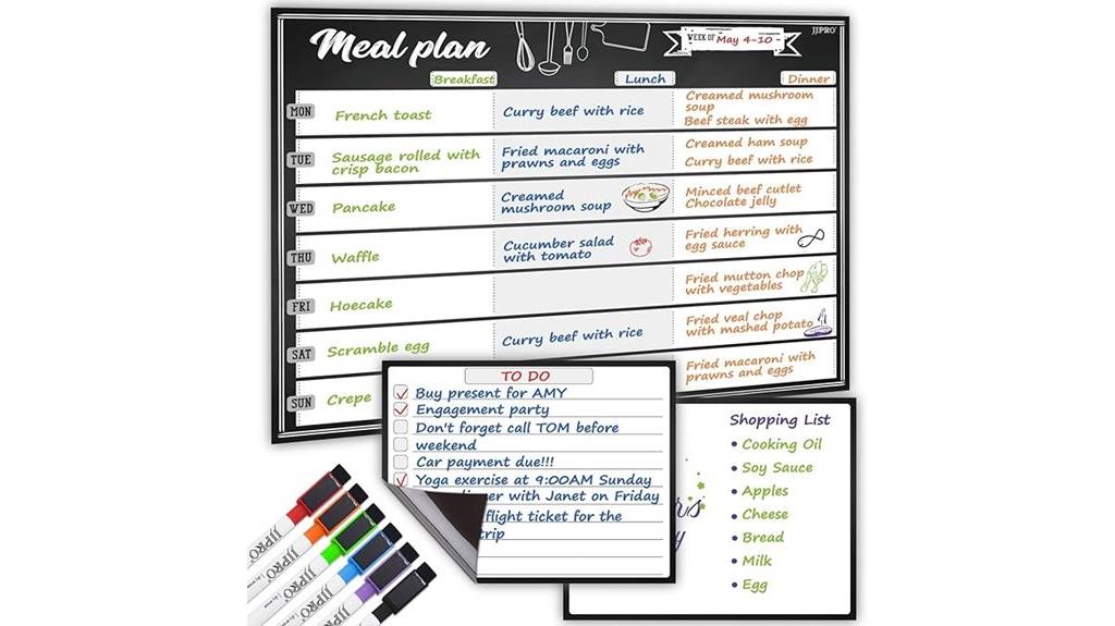 refrigerator weekly planning board