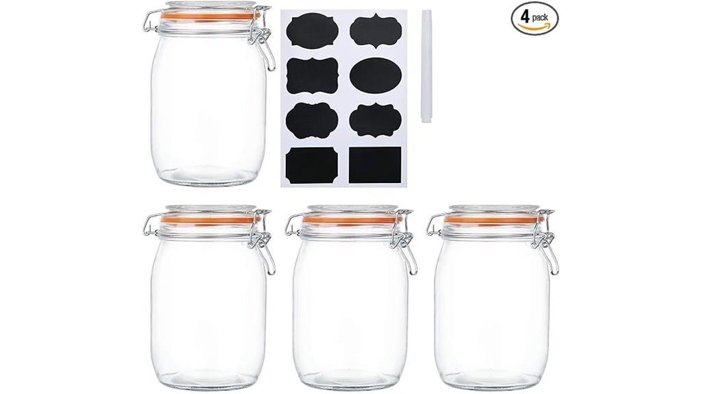 set of four jars